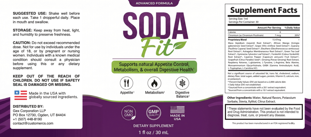 sodafit label